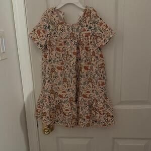 Girls' Short Sleeve Animal Print Dress Size 2-3Y